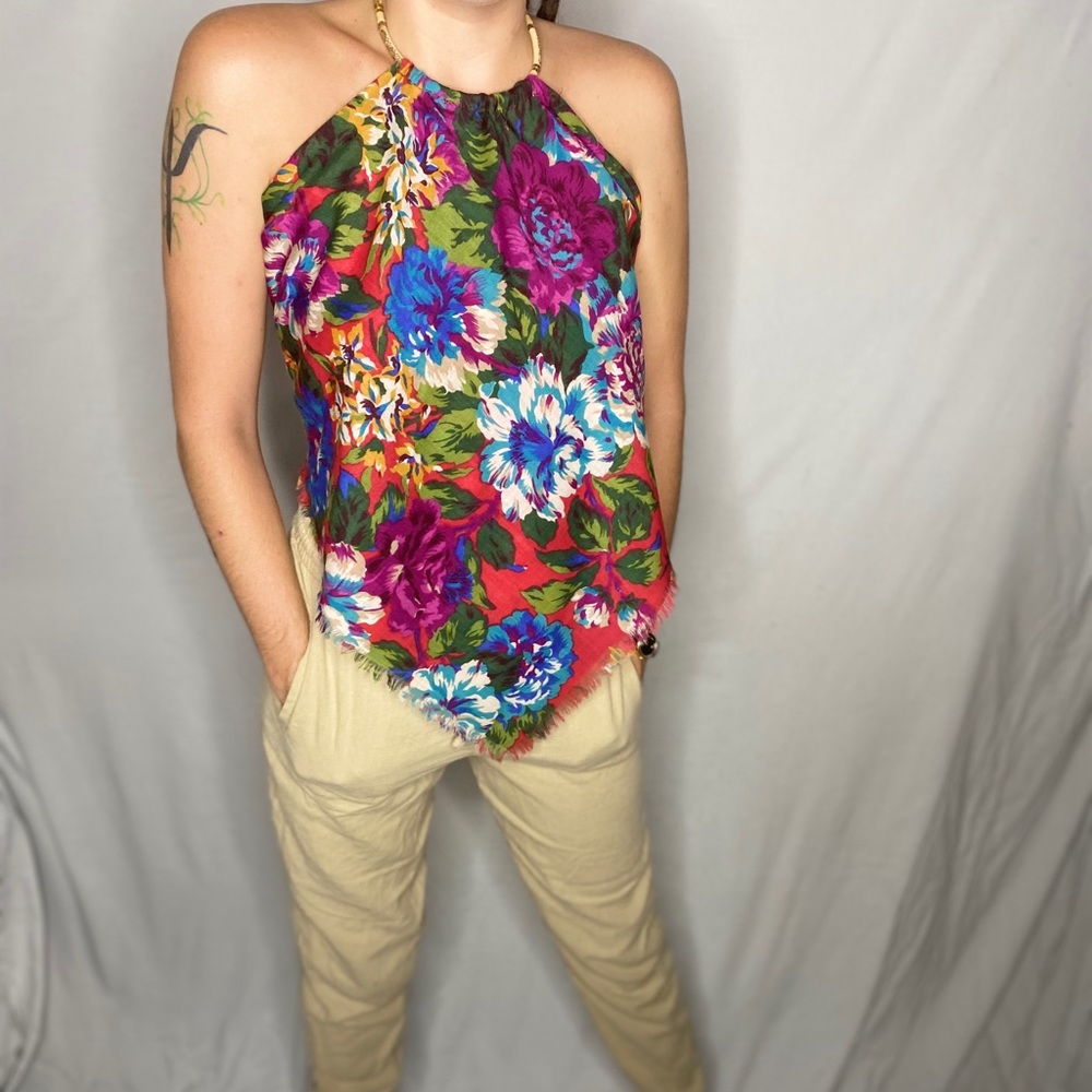 Re-worked Vintage Scarf Top